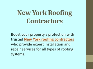 New York Roofing Contractors