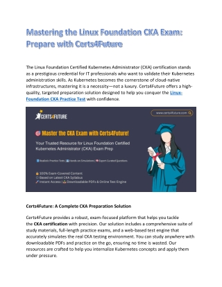 Linux Foundation CKA Practice Test