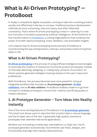 what is ai driven prototyping protoboost
