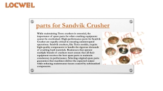 The Importance of Quality Parts for Terex Crushers