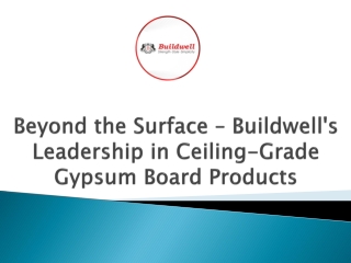 Beyond the Surface – Buildwell's Leadership in Ceiling-Grade Gypsum Board Products
