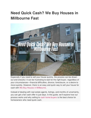Need Quick Cash_ We Buy Houses in Millbourne Fast