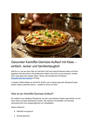 Post 13 - Gesunder Kartoffel-Gemüse-Auflauf mit Käse – einfach, lecker und familientauglich