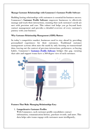 Build Strong Customer Ties Using Profile Management
