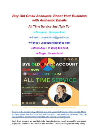 Buy Old Gmail Accounts_ Boost Your Business with Authentic Emails