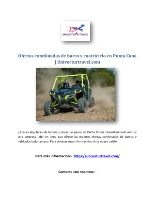 ofertas combinadas de barco y cuatriciclo
