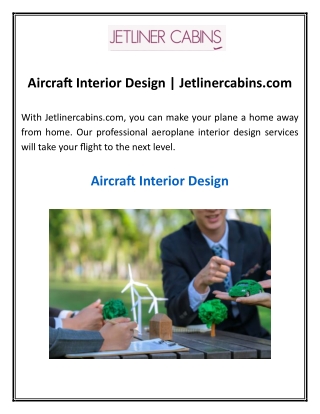 aircraft interior design jetlinercabins com