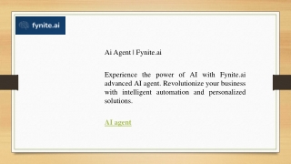 Ai Agent  Fynite
