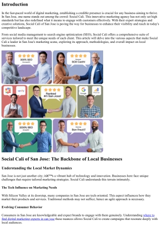 Social Cali: Setting the Standards High in San Jose’s Marketing Scene