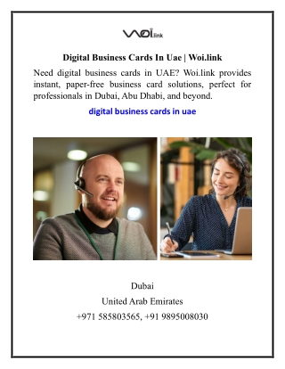 Digital Business Cards In Uae Woi.link
