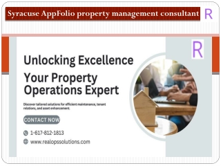 Syracuse AppFolio property management consultant