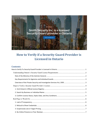 how to verify if a security guard provider
