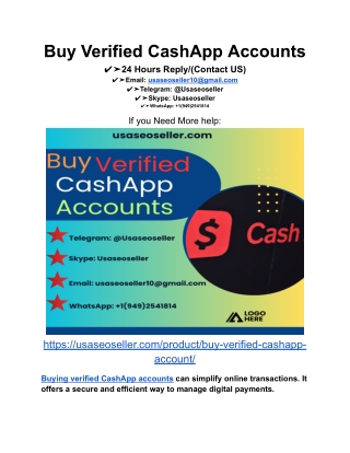 Buy Verified CashApp Accounts