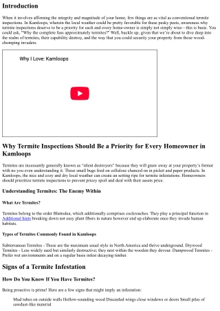 Why Termite Inspections Should Be a Priority for Every Homeowner in Kamloops