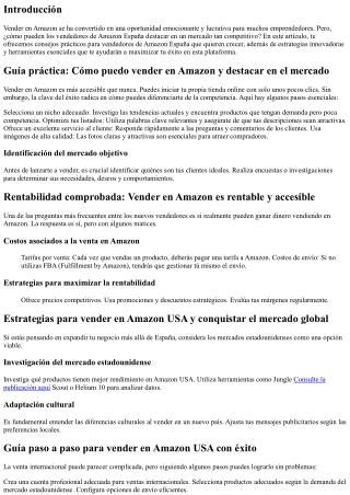 Consejos prácticos para vendedores de Amazon España que quieren crecer