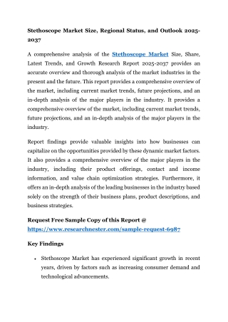 stethoscope market size regional status