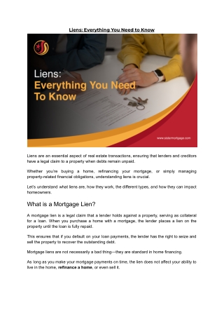 liens everything you need to know