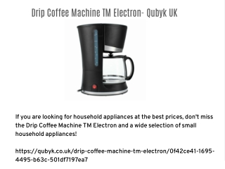 drip coffee machine tm electron qubyk uk