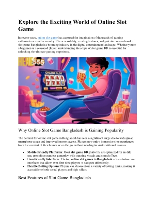 Online slot game