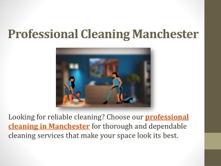 Professional Cleaning Manchester