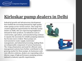 The Rising Demand for Industrial Pumps: A Look at How It is Impacting Business