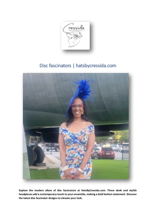 Disc fascinators | hatsbycressida.com
