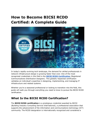 How to Become BICSI RCDD Certified_ A Complete Guide