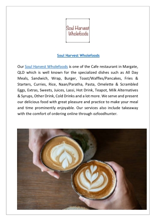Soul Harvest Wholefoods Menu in Margate | Order Online