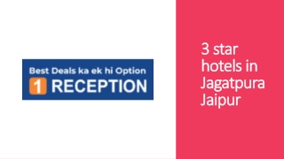 3 star hotels in Jagatpura Jaipur