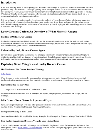 Lucky Dreams Casino: An Insider's Guide to Winning Big