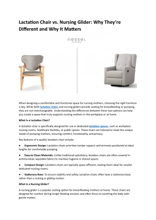 Lactation Chair vs. Nursing Glider- Why They’re Different and Why It Matters