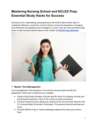 Mastering Nursing School and NCLEX Prep_ Essential Study Hacks for Success (1)