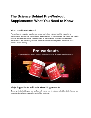 the science behind pre workout supplements what