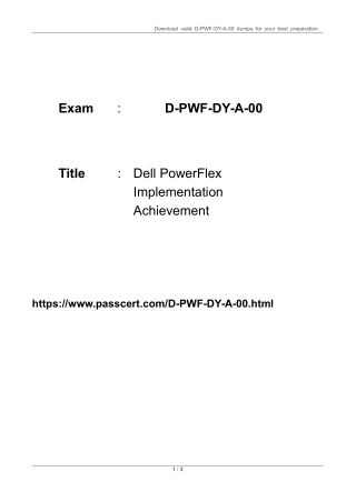 download valid d pwf dy a 00 dumps for your best