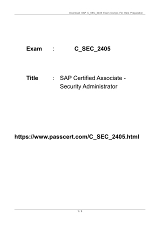 download sap c sec 2405 exam dumps for best