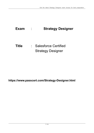get the latest strategy designer exam dumps