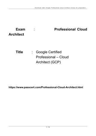 download valid google professional cloud
