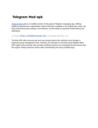 Telegram Mod apk