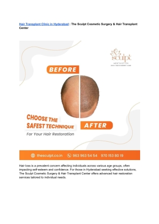 _Hair Transplant Clinic in Hyderabad _ The Sculpt Cosmetic Surgery & Hair Transplant Center_