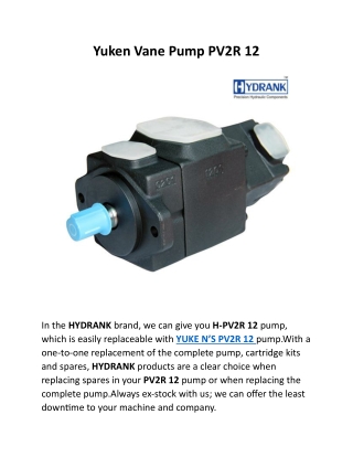 Yuken Vane Pump PV2R 12