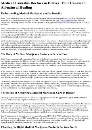 MMD Medical Doctors