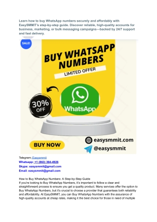 learn how to buy whatsapp numbers securely