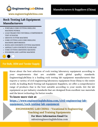 Rock Testing Lab Equipment Manufacturers