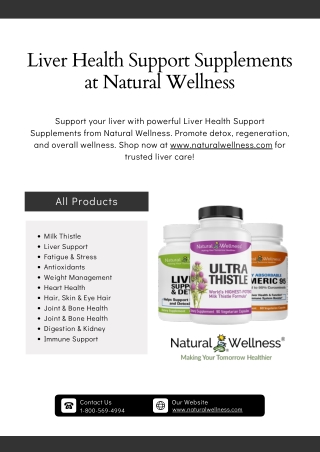 Liver Health Support Supplements at Natural Wellness - www.naturalwellness.com