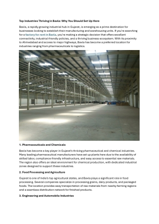 Top Industries Thriving in Bavla