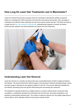 How Long Do Laser Hair Treatments Last in Manchester