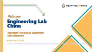 Aggregate Testing Lab Equipment Manufacturers