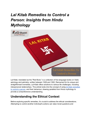lal kitab remedies to control a person - Google Docs