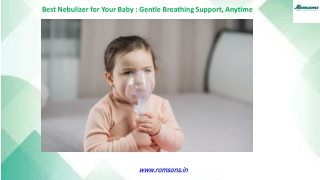 Best Nebulizer for Your Baby : Gentle Breathing Support, Anytime
