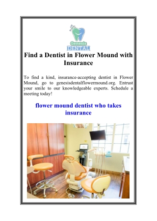 Find a Dentist in Flower Mound with Insurance